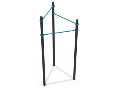 Уличный трехуровневый турник (ГТО 89-108 мм)