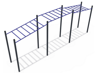 Уличный тройной рукоход Кроссфит