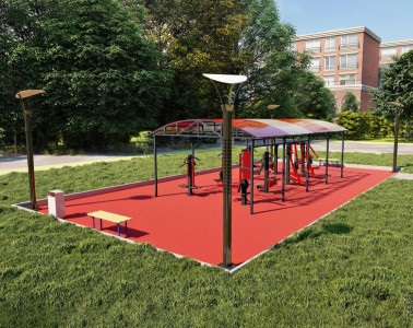 Готовая спортивная площадка для улицы TORUDA №3 (16x8)