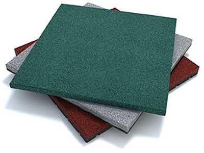 Резиновая плитка EcoStep Gym/Джим 500х500 (15-60 мм) с рельефным основанием