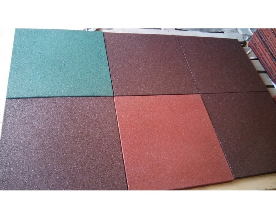 Резиновая плитка из крошки 500x500 (16 мм) - вид 2