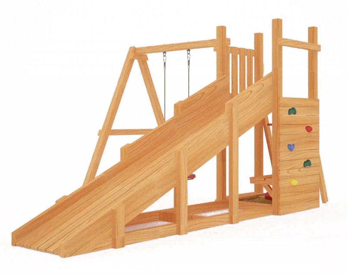 Уличный ДСК Гарда 6 с качелями (всесезонная) - вид 1