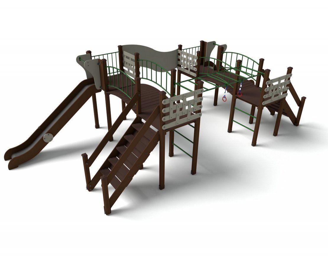 Детский игровой комплекс Браун с песочницей Н-1500 и Н-1200 ДИО 04030 - вид 2