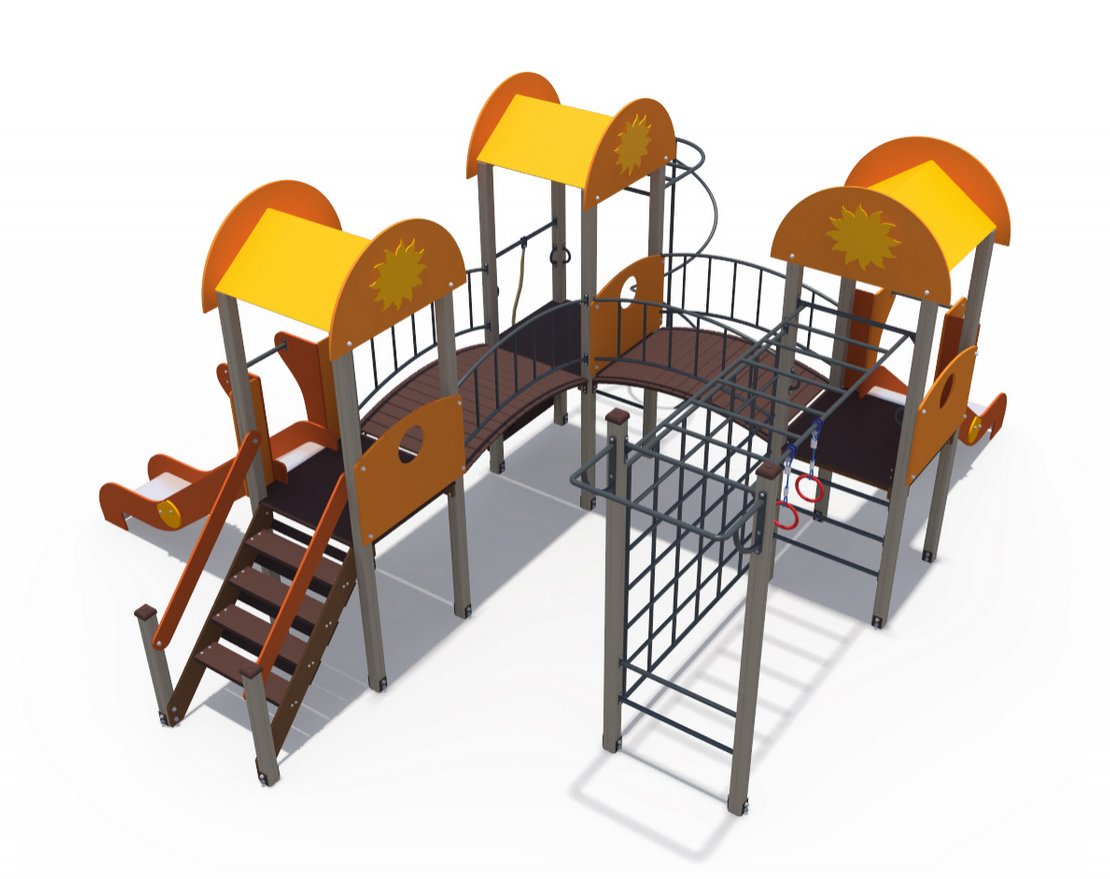 Уличный ДСК Солнышко Детский дворик 2 ДИО 03052 - вид 1