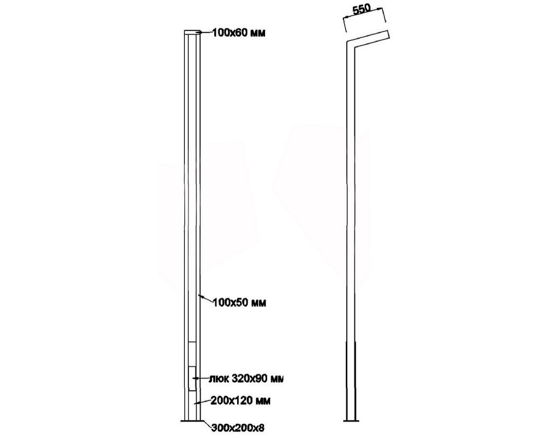 Фонарь Сходня, Г-обр. 4-5 м - вид 2