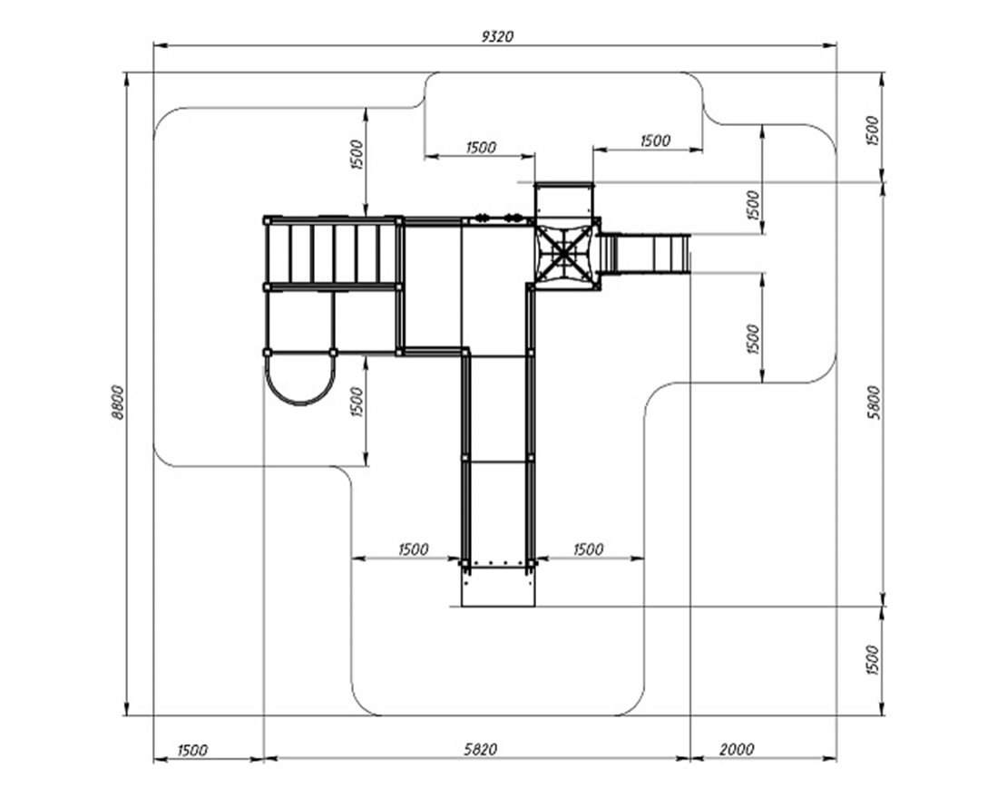 Горка Лунная база-4 h=750 - вид 2