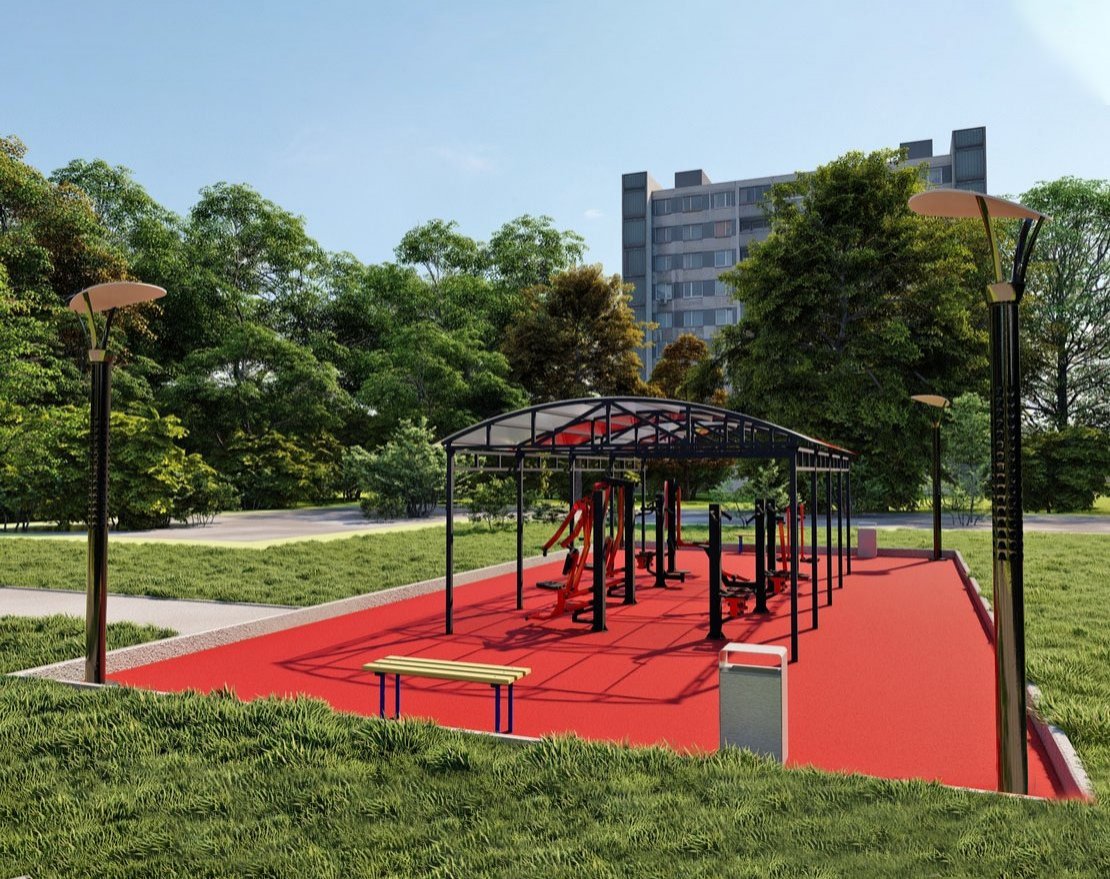 Готовая спортивная площадка для улицы TORUDA №3 (16x8) - вид 2