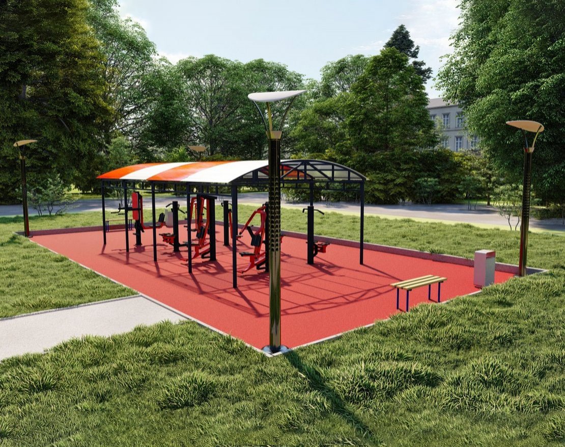 Готовая спортивная площадка для улицы TORUDA №3 (16x8) - вид 2