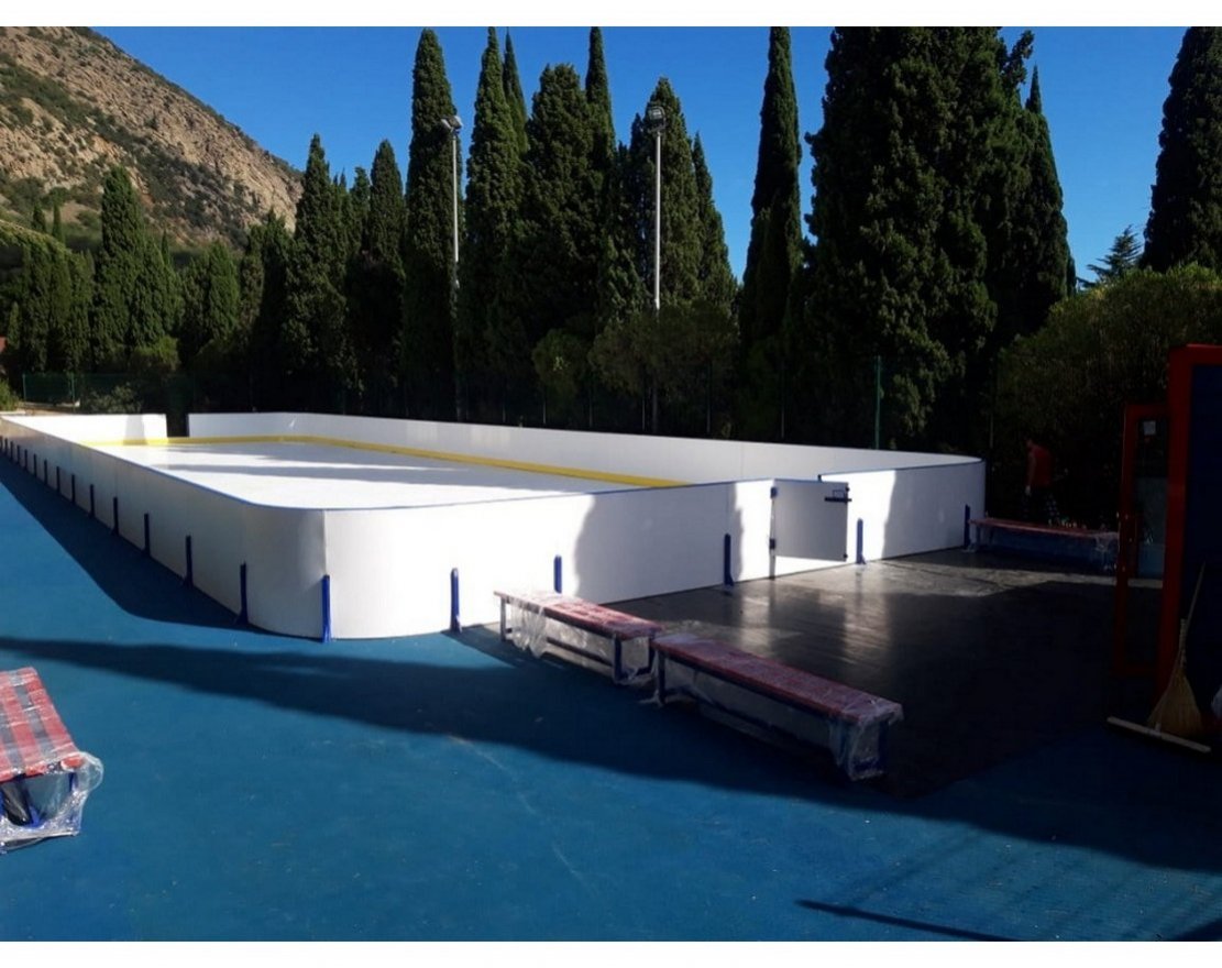 Хоккейная коробка из стеклопластика толщиной 7 мм, с обычными бортами, без ограждения из сетки - вид 2