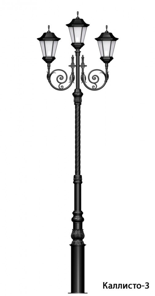Опора освещения чугунная  Каллисто (высота 4 метра)