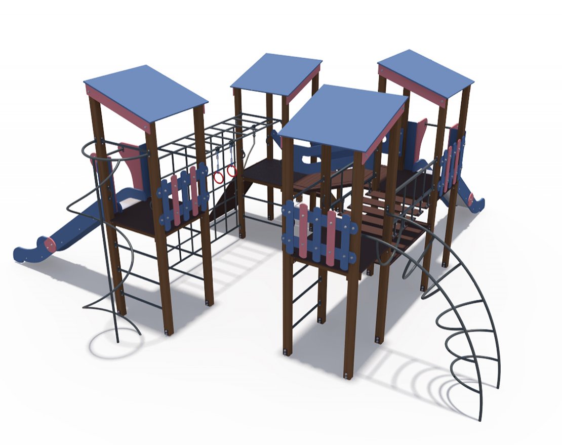 Игровой комплекс Геометрия с металлическими скатами Н-1500 ДИО 10114 - вид 2