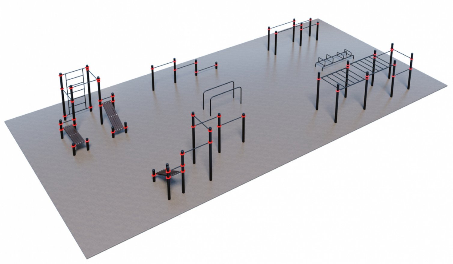 Оборудование для воркаута для Воркаут и ГТО 3-4 (10 x 20 м) - вид 1