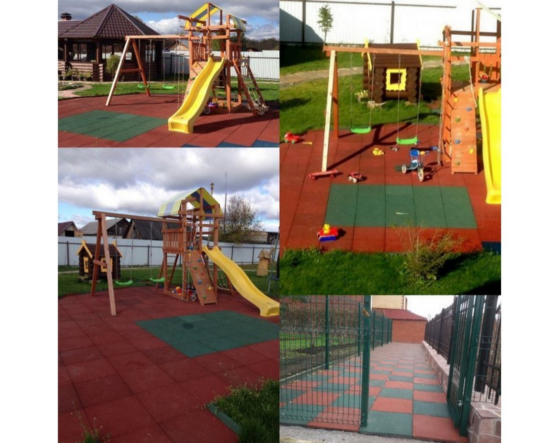 Резиновая плитка плитка 500x500 (10 мм) - вид 1