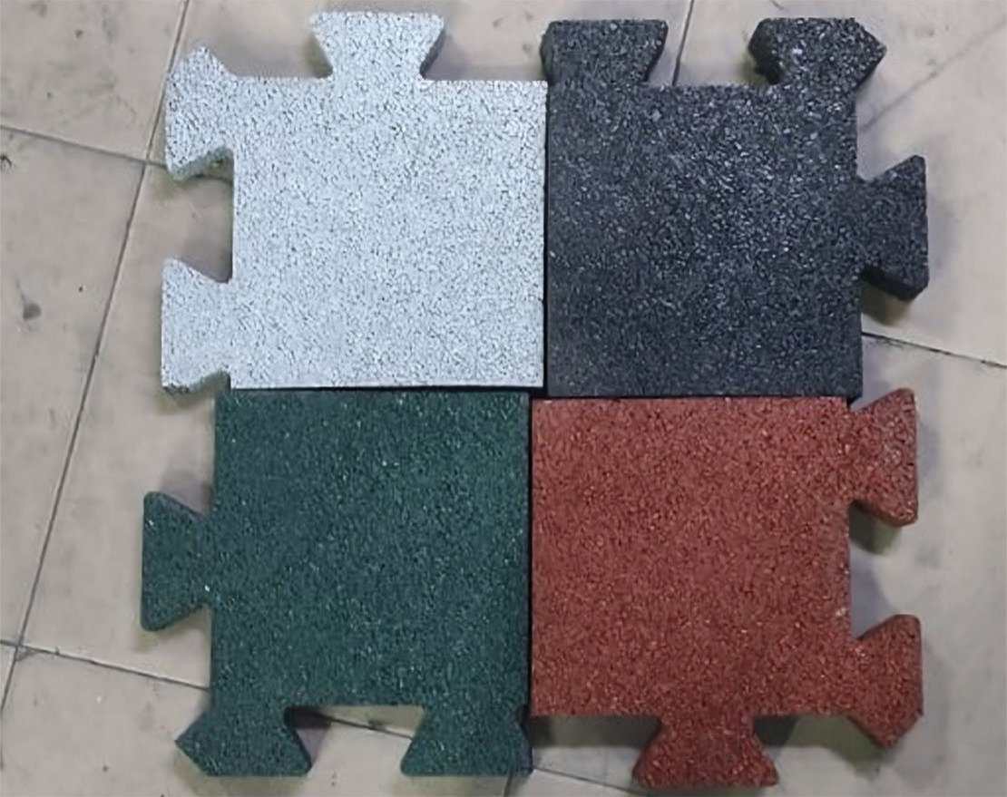 Резиновая плитка Puzzle/Пазл 500х500 (25-37 мм) с рельефным основанием - вид 2