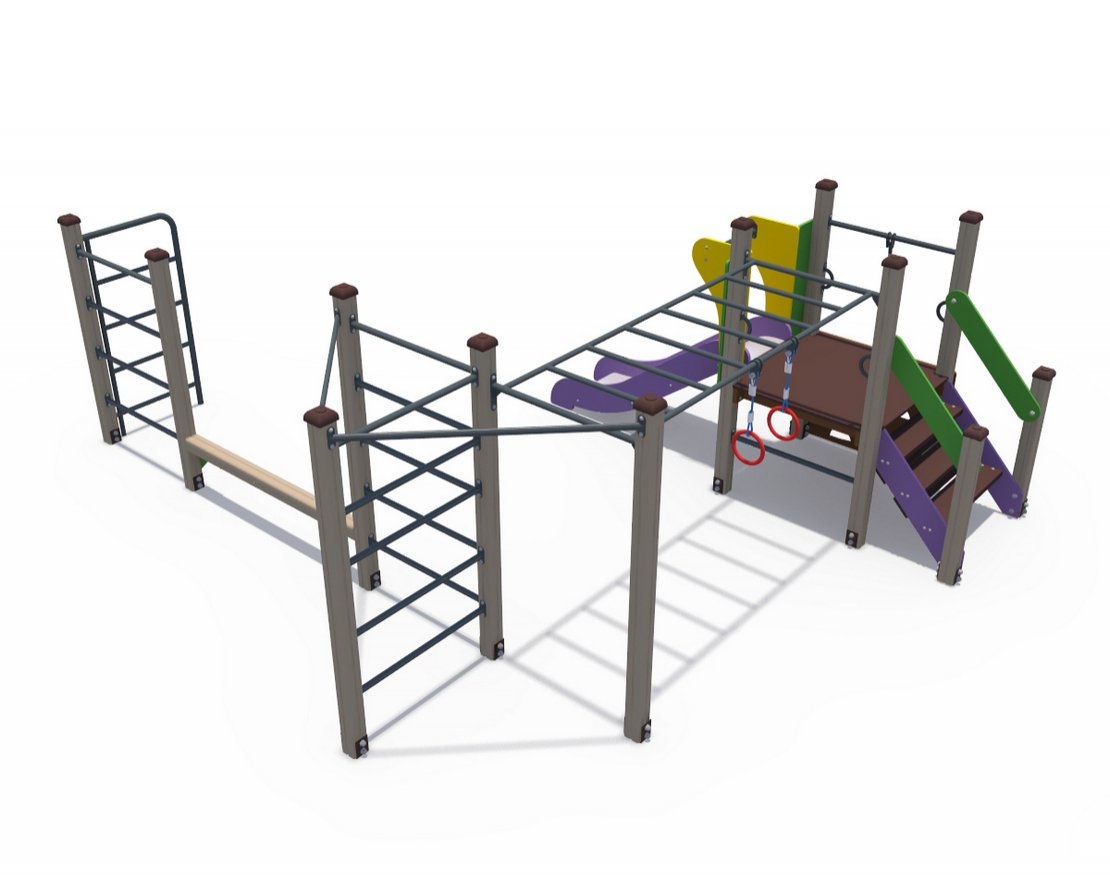 Спортивный комплекс с горкой ДСК 04210 - вид 2