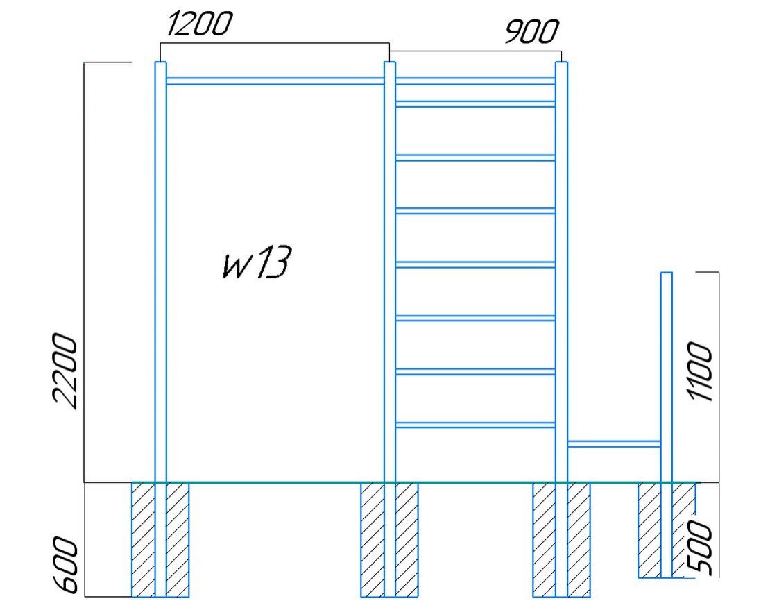 Спорткомплекс для улицы Workout w13 - вид 2