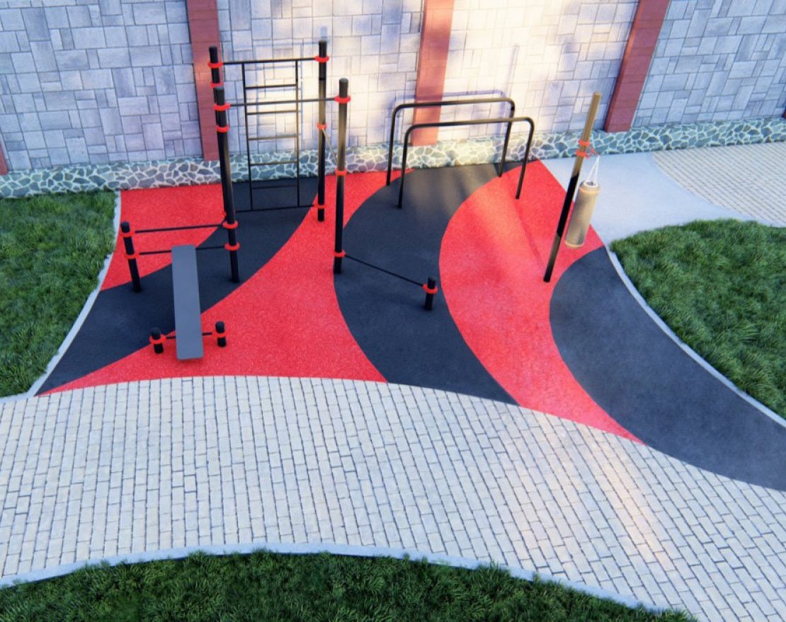 Спортплощадка воркаут - вид 2