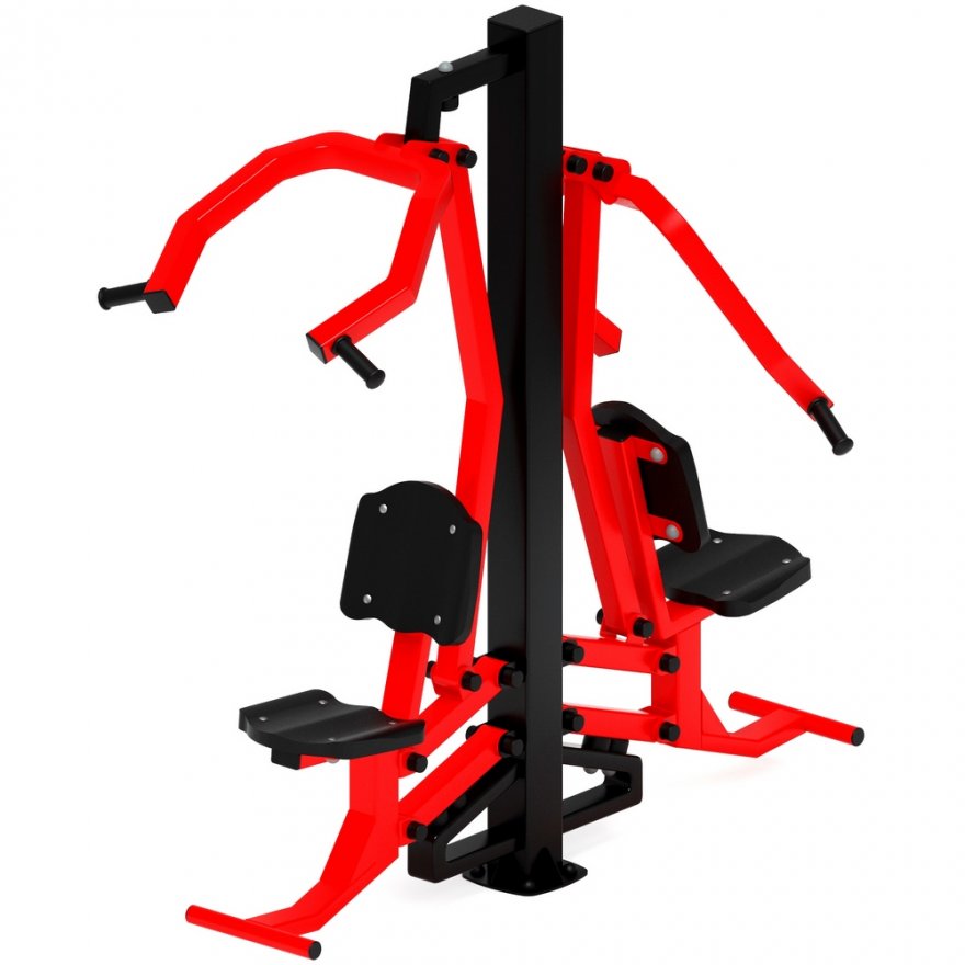 Уличный тренажер Тяга верхняя+Жим от груди Тренировка 1 - вид 2