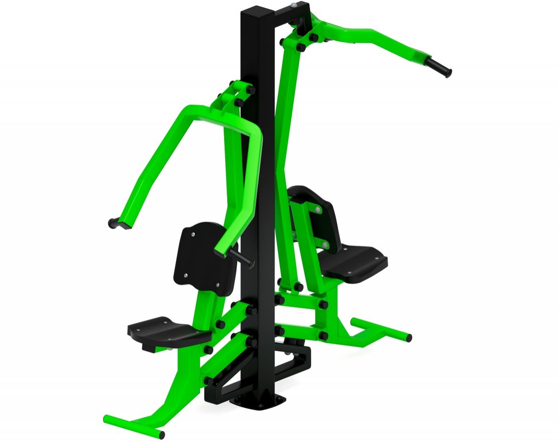 Уличный тренажер Тяга верхняя+Жим от груди Тренировка 1 - вид 2