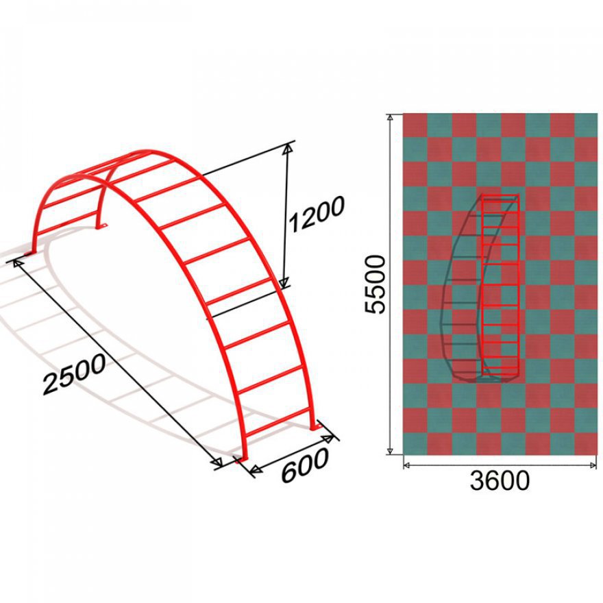Турник Мостик BL - вид 2