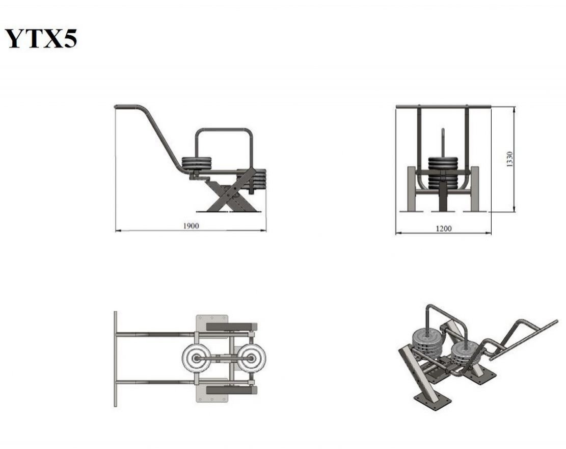 Уличный тренажер для приседаний TORUDA 5 - вид 2