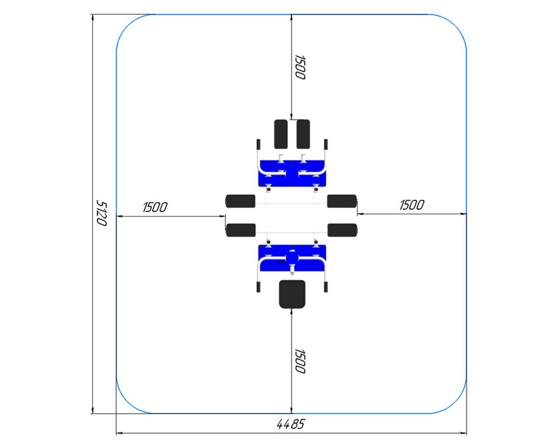 Уличный тренажер Симфония тела - вид 2