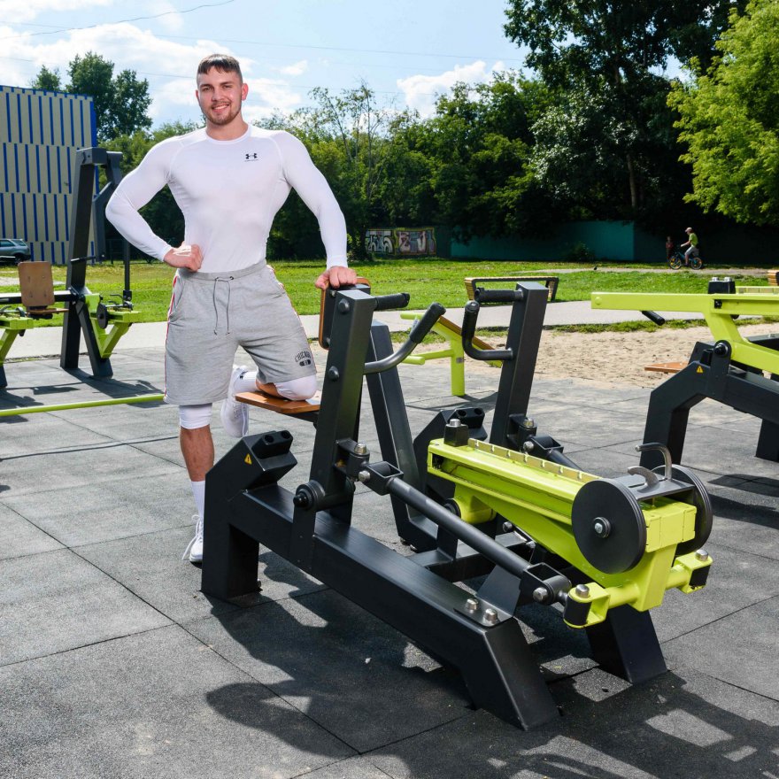 Уличный тренажер Наклонная тяга с переменной нагрузкой Power-1809 - вид 2