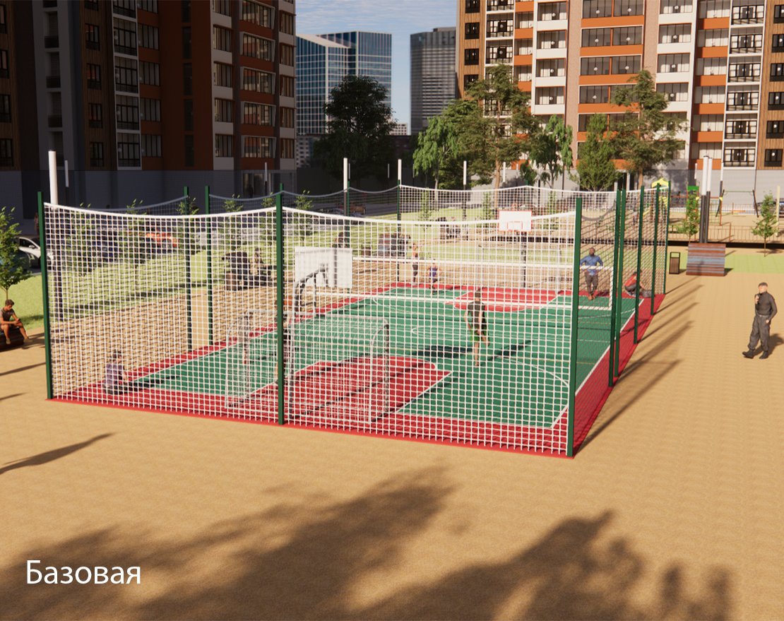 Уличная универсальная спортплощадка TORUDA SP-3 (21х10, игровое поле 18х9) - вид 1